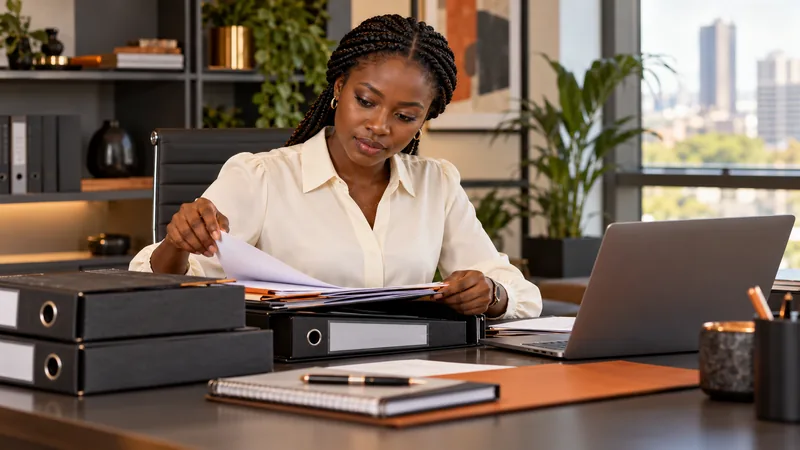 African information specialist organising corporate reference materials